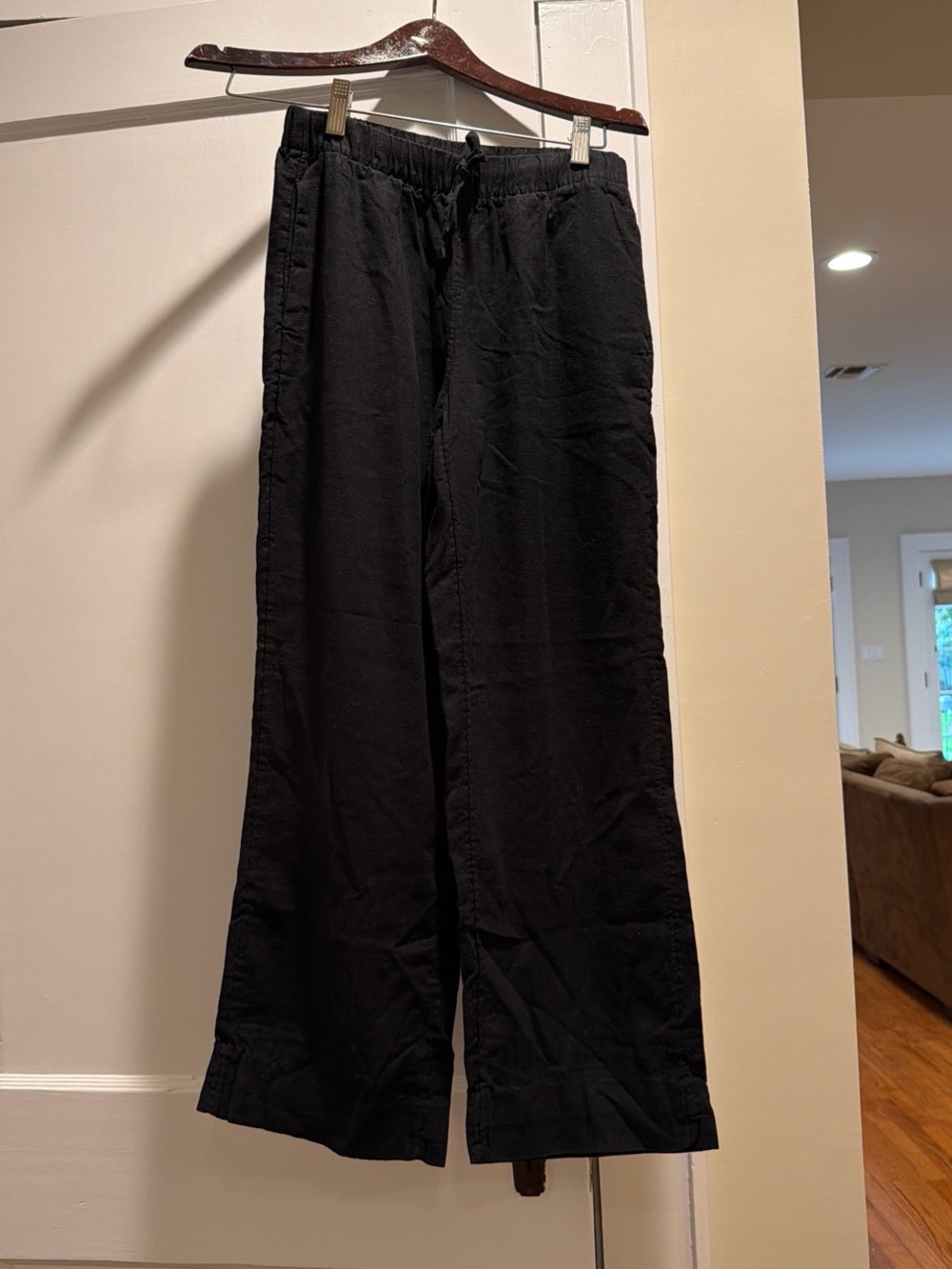 Relaxed Linen-Blend Pants